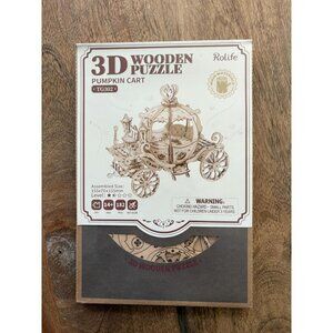 Rolife 3D Wooden Puzzle Pumpkin Cart TG302 DIY Model Kit 182 Pcs 14+ Gift Set